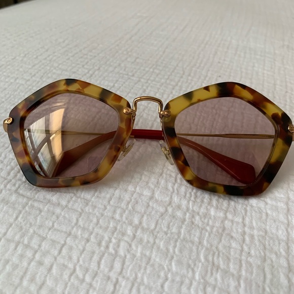 MIU MIU Sunglasses SMU06O Havana/Pink - Picture 6 of 6